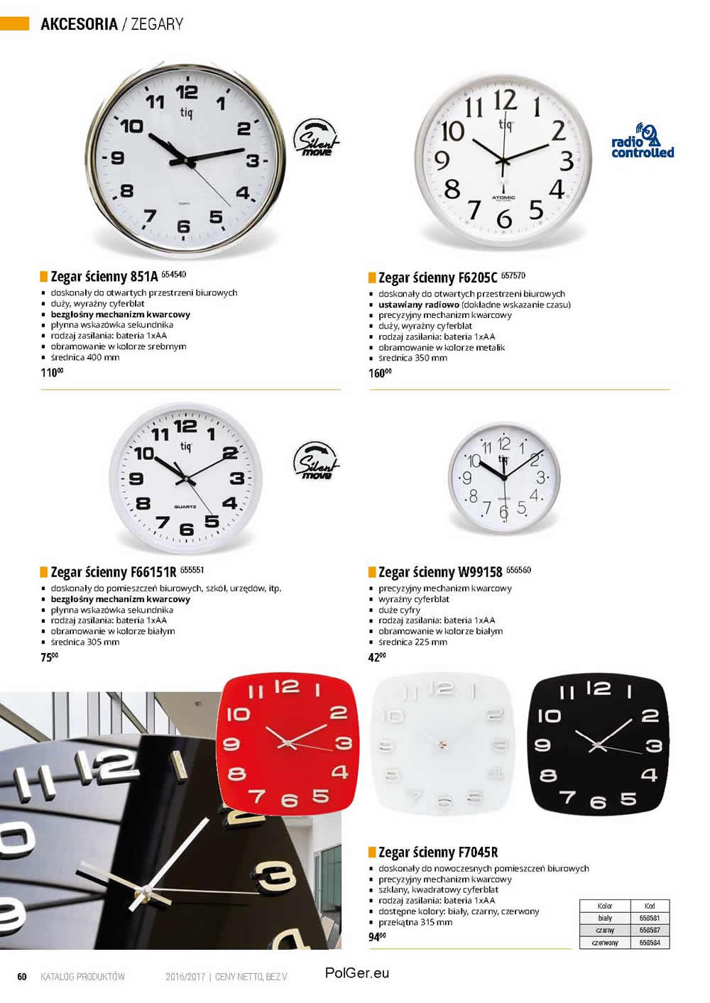 akcesoria zegary scienne