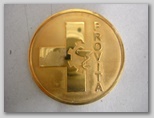 medal trawiony dwustronny złocony Provita