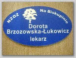 Identyfikator laser grawerowanie i wycinanie w pcv grawerskim NZOZ na Biskupinie
